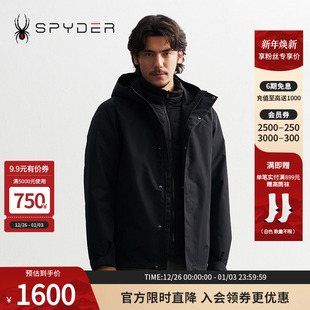 SPYDER蜘蛛秋冬男MOUNTAIN 三合一夹克24EF249M LIFE连帽保暖长袖