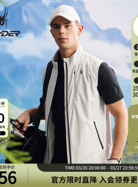 SPYDER蜘蛛春夏男子NATURE GOLF抗菌登山尼运动马甲背心25CS129M