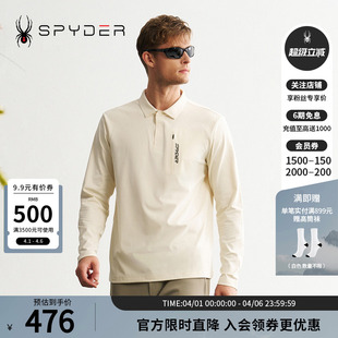 POLO衫 24CF437M LIFE吸湿保暖运动长袖 SPYDER蜘蛛秋冬男MOUNTAIN
