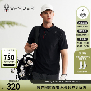 SPYDER蜘蛛春夏男子TRAINING运动弹力透气短袖 T恤24ES487M POLO衫