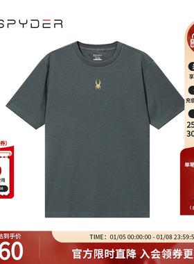 SPYDER新品男子URBAN LIFE春夏休闲印花圆领短袖T恤上衣24ES481M