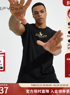 SPYDER蜘蛛秋冬男女款SKI LIFE新年套头印花短袖圆领T恤22CF435U