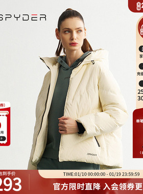 SPYDER蜘蛛秋冬女MOUNTAIN LIFE舒适保暖短款连帽羽绒服24MF216W