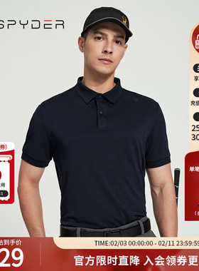 SPYDER春夏新品URBAN LIFE运动短袖T恤翻领商务POLO衫男24MS407M
