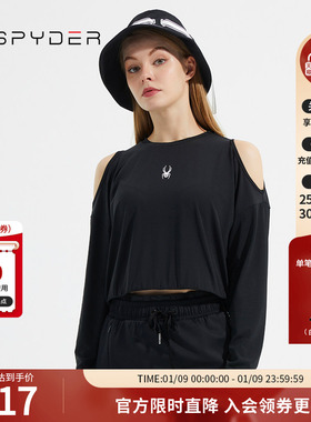 SPYDER蜘蛛春夏女356 STYLE亲肤舒适凉爽套头露肩圆领T恤23CS426W