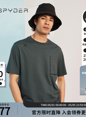 SPYDER蜘蛛春夏男356 STYLE简洁舒适亲肤凉感圆领短袖T恤23CS421M