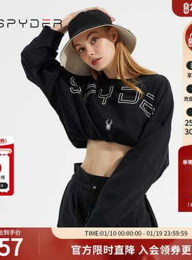 SPYDER蜘蛛女子圆领百搭潮流大logo SKI LIFE卫衣23CS306W