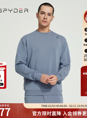 SPYDER蜘蛛春秋男子URBAN LIFE休闲运动宽松舒适圆领卫衣24MS315M