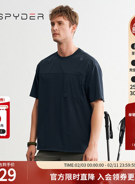 SPYDER夏季新品男子URBAN LIFE透气户外休闲运动短袖T恤24CS439M