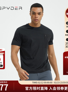 SPYDER蜘蛛春夏男356 STYLE拼接口袋凉爽舒适短袖圆领T恤22CS427M