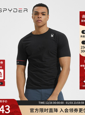 SPYDER男子MFO潮流透气宽松运动休闲圆领短袖T恤22MS401M