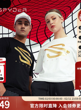 SPYDER蜘蛛春夏男女同款356 STYLE透气100%棉圆领短袖T恤22CS485U