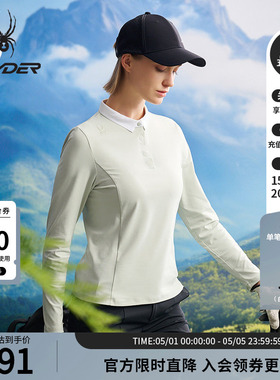 SPYDER蜘蛛春夏女子NATURE GOLF休闲运动长袖POLO衫25CS414W