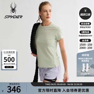 T恤25MS464W SPYDER蜘蛛春夏女TRAINING锦氨双经休闲凉感运动短袖