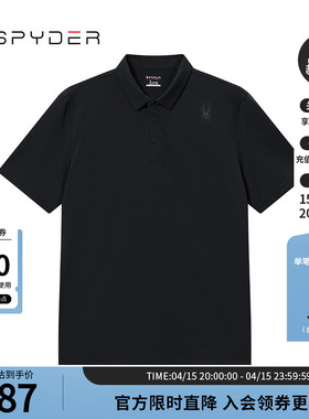 SPYDER蜘蛛春夏男子TRAINING短款户外运动休闲POLO衫T恤24CS447M
