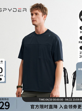 SPYDER蜘蛛春夏男子URBAN LIFE透气户外休闲运动短袖T恤24CS439M