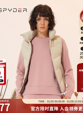 SPYDER蜘蛛秋冬女子URBAN LIFE轻量纯色保暖羽绒马甲背心23CF210W