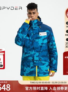SPYDER蜘蛛冬季男子SKI防风防水透气Thinsulate滑雪服装20UF101M