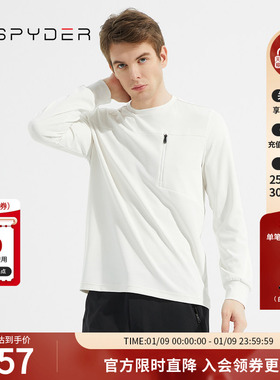 SPYDER蜘蛛春夏男子356 STYLE套头拉链休闲长袖圆领T恤23CS403M