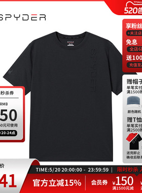 SPYDER蜘蛛春夏男子TRAINING舒适运动休闲圆领短袖T恤24CS445M