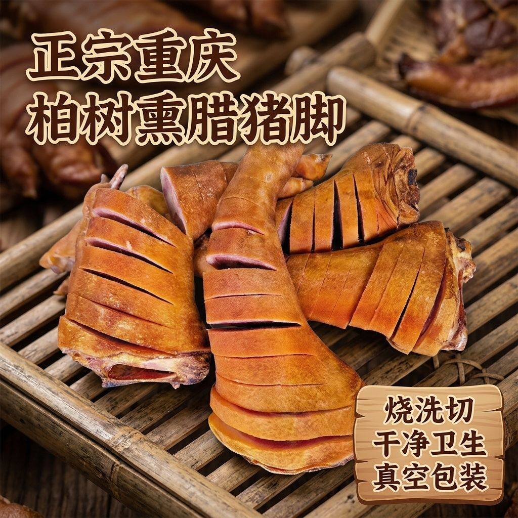 正宗重庆腊猪蹄高山柏枝