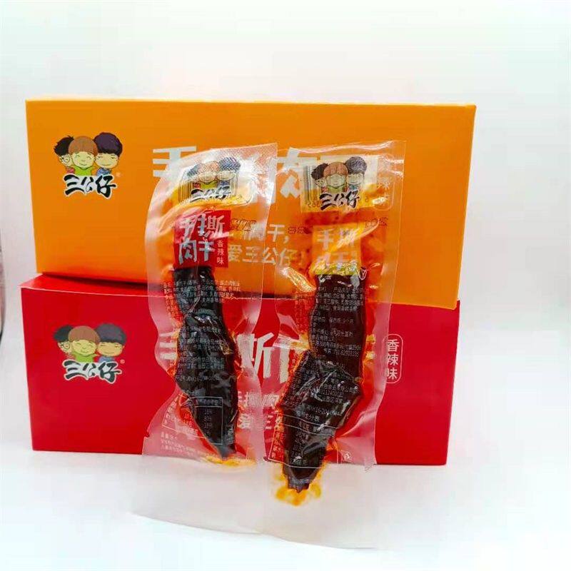 三公仔手撕肉干香辣味卤