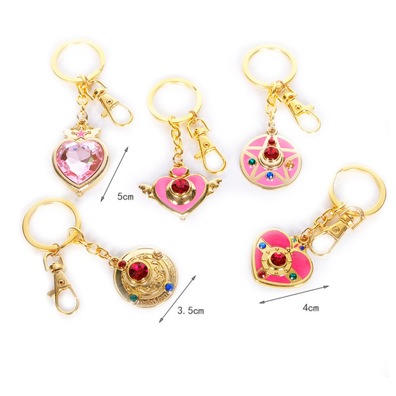 美少女战士心形吊坠项链钥匙扣