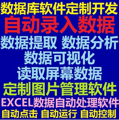 EXCEL数据自动处理软件自动录入数据库软件定制开发图片管理软件