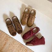 一三良品秋冬小个子增高6cm复古做旧星星脏脏鞋 拼色休闲德训鞋 女