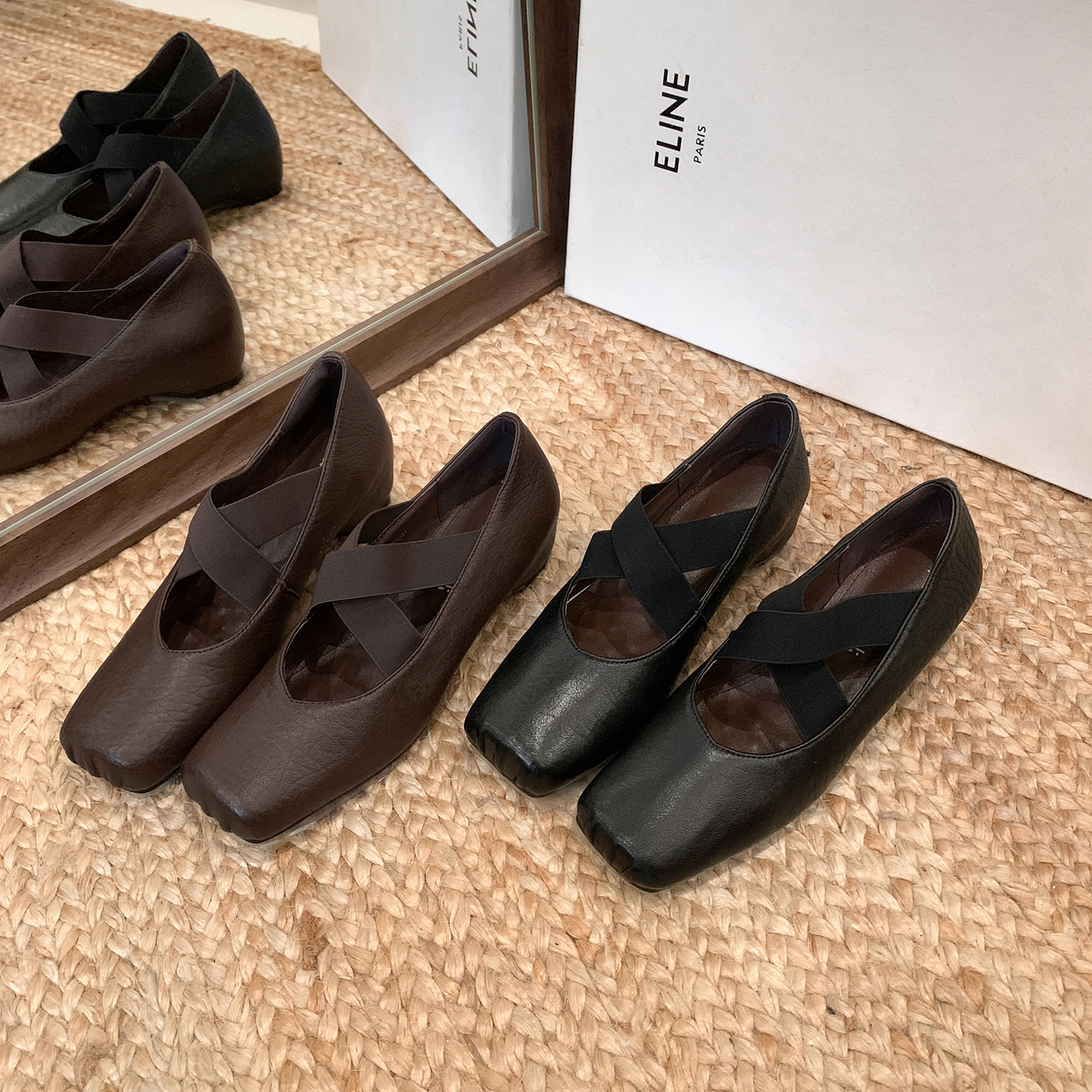 一三良品秋冬新款内增高6cm~小个子显高浅口交叉带复古玛丽珍单鞋