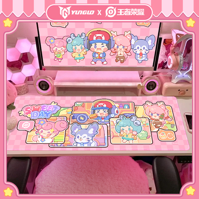 王者荣耀瑶小乔鼠标垫二次元游戏周边键盘垫子电脑防滑桌垫 韵果