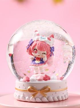 王者荣耀X赞尔 妲己女仆咖啡 水球水晶球摆件生日礼物可爱SK23019