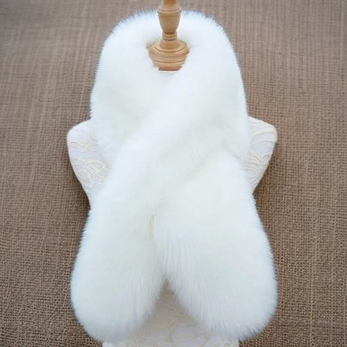 秋冬季女士韩版仿狐狸毛皮草围巾