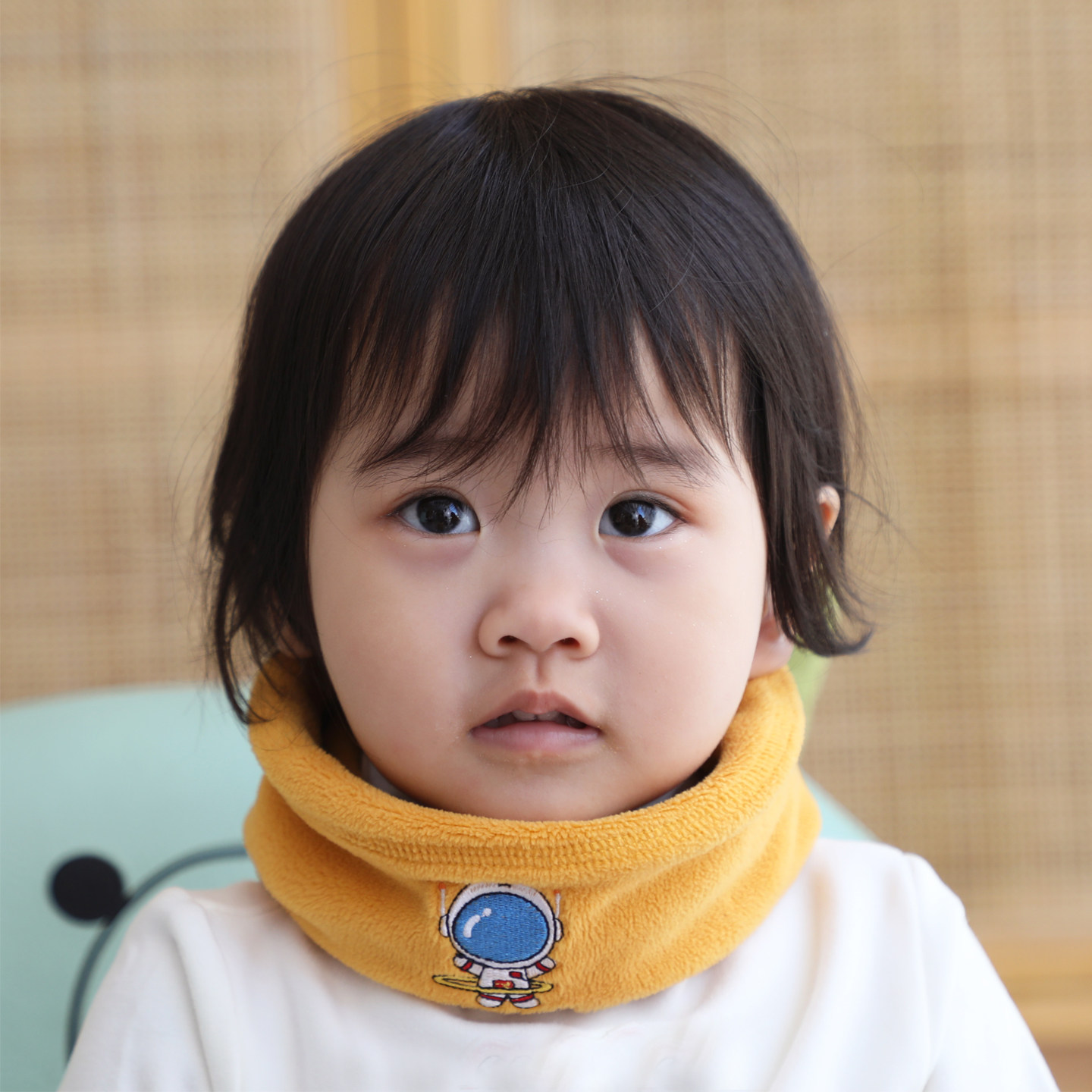 儿童围巾男童秋冬季宝宝围脖春秋女童婴儿脖套外出防风小孩摇粒绒