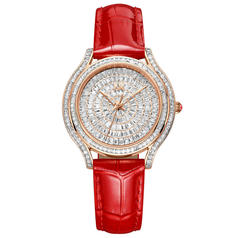 瑞西尼2021年新款浪漫华尔兹系列奢华满钻真皮女表