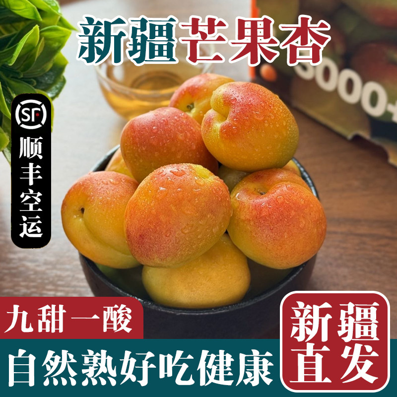 【顺丰】新疆阿克苏芒果杏新鲜水果胡安娜甜杏子当季3斤产地直发