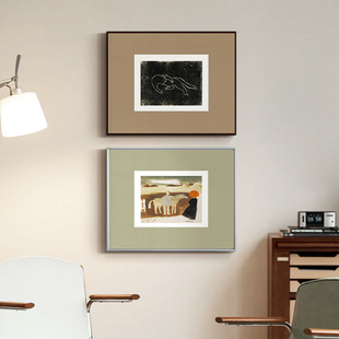 《悠闲时光》小众艺术现代简约常玉客餐厅卧室民宿中古风玄关挂画