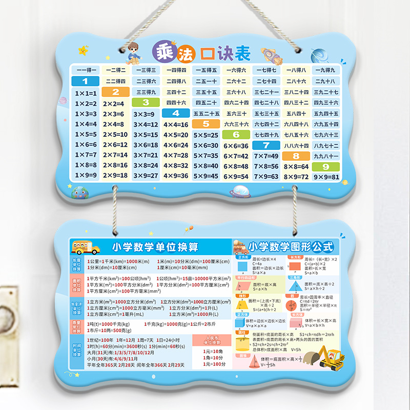 九九99乘法法口诀表挂牌塑料挂图