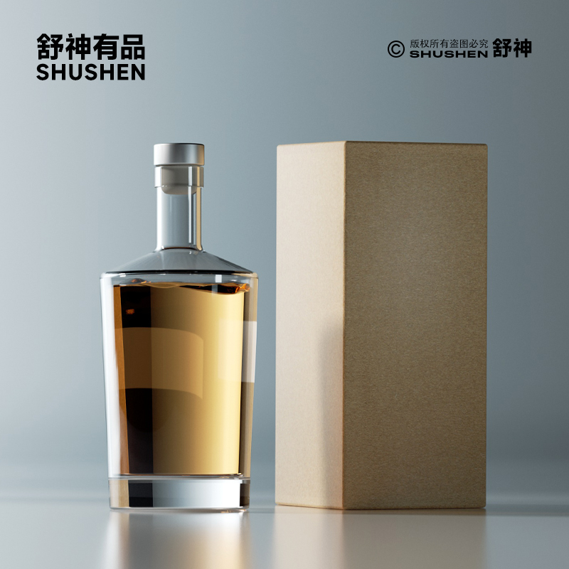 酒瓶空瓶白酒瓶整箱装礼盒2瓶全套包装1斤装高档密封高端玻璃酒瓶