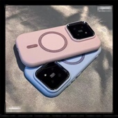 civi 简约纯色磁吸圈适用红米turbo3小米14手机壳K70E高级感NOTE13硅胶12T创意K60软壳K50PRO 11青春10S K40s