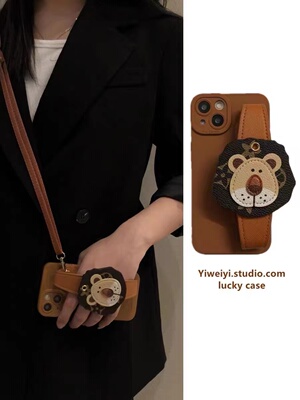 可背带斜挎绳oppo狮子头腕带支架