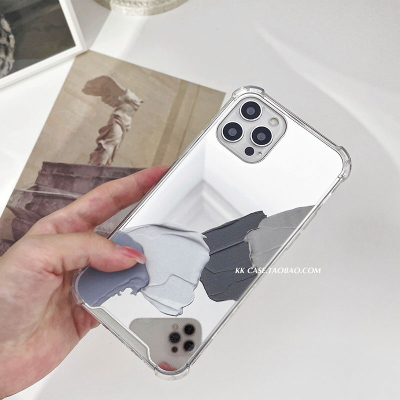 三星电镀硅胶艺术油画镜面手机壳