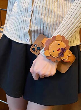 狮子腕带vivoiqoo10手机壳iQOO7斜跨背带8pro高级感iqoo9卡通创意5pro小众秋冬女款iqoo3防摔iqoopro全包5G套
