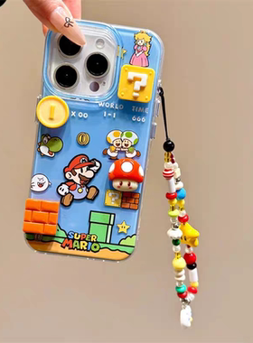 复古童趣超级马里奥适用三星s25ultra手机壳A53趣味s10plus小众s8s9透明硅胶2025新款note9创意A33女s24FE套