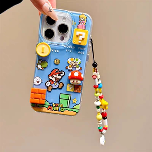 复古童趣超级马里奥适用三星s25ultra手机壳A53趣味s10plus小众s8s9透明硅胶2025新款note9创意A33女s24FE套