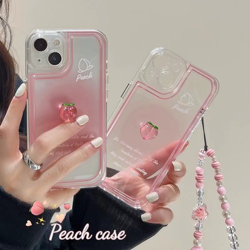 美图meitu可爱立体桃子硅胶手机壳