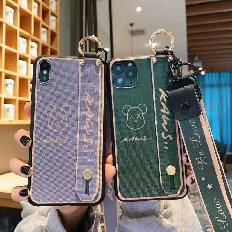 三星a70手机壳a8s磨砂软硅胶m30s腕带外壳a6s卡通可爱a80情侣a9s全包