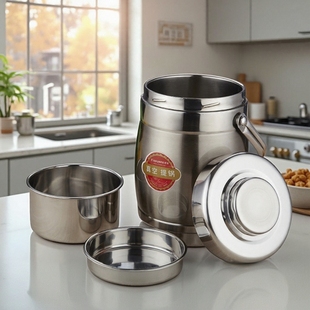 顺发304不锈钢保温桶饭盒家用大容量分格多层餐盒提锅学生上班族