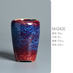 钧窑陶瓷花盆兰花专用四方高款家用绿植吊兰盆创意高档室内中式盆