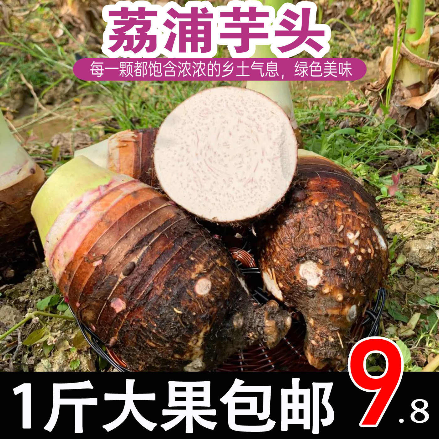 正宗荔浦芋头广西特产紫藤芋槟榔芋 优品酒店餐馆农家种植